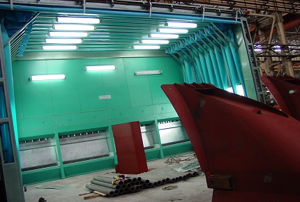 結構件無泵水幕噴漆房